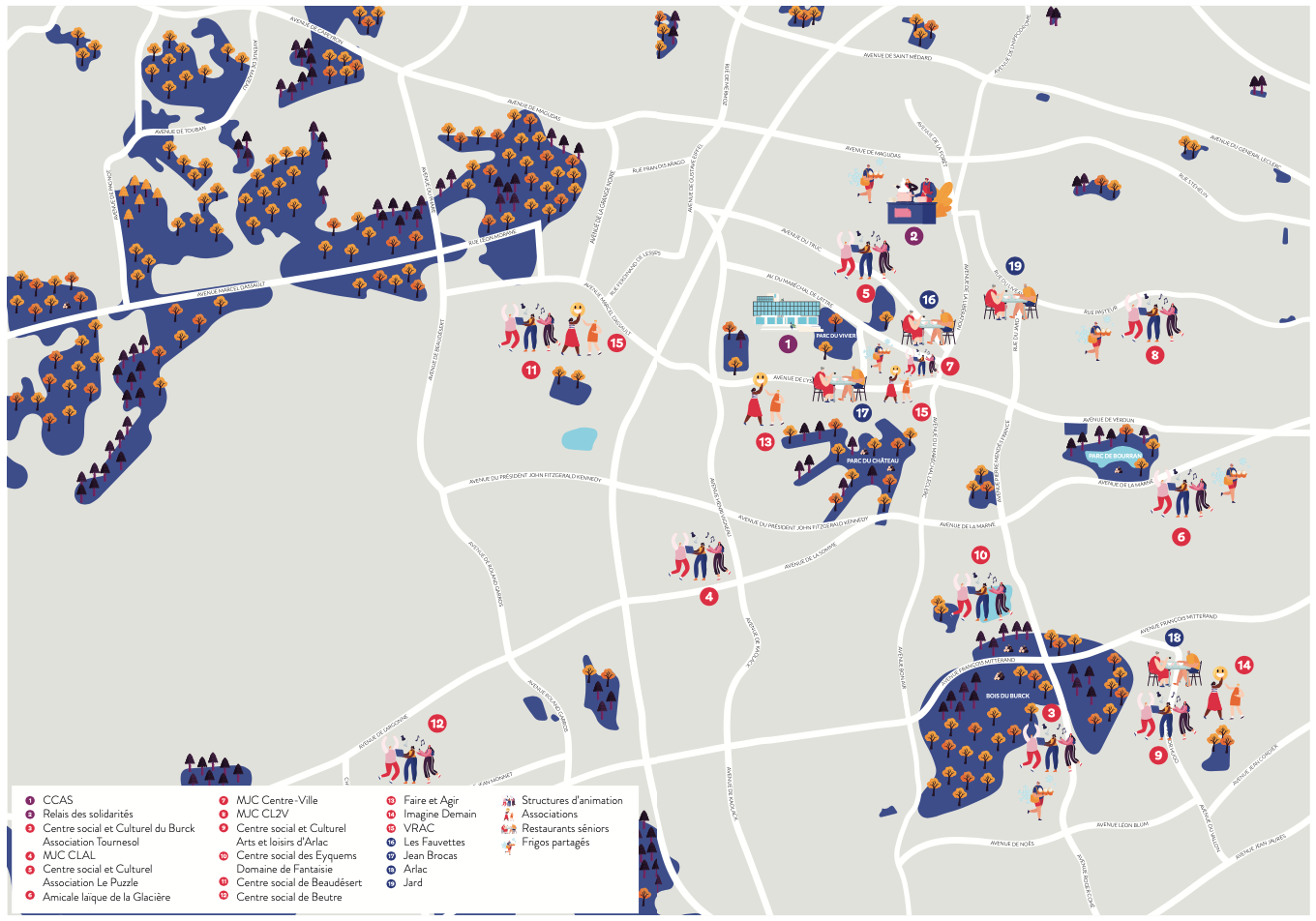 Cartographie des offres sur la commune